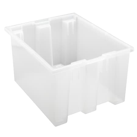 Quantum Storage Systems Stack & Nest Storage Tote, 9 gal, Clear, Polyethylene snt190CL